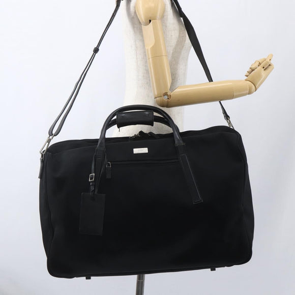 GUCCI Boston Bag Canvas 2way Black Auth 151493