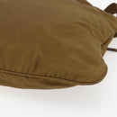 PRADA Shoulder Bag Nylon Brown Silver Auth 151496-17
