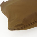 PRADA Shoulder Bag Nylon Brown Silver Auth 151496-18