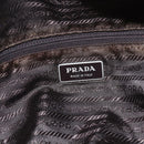 PRADA Shoulder Bag Nylon Brown Silver Auth 151496-20