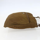 PRADA Shoulder Bag Nylon Brown Silver Auth 151496-4