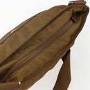 PRADA Shoulder Bag Nylon Brown Silver Auth 151496-6