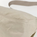 PRADA Shoulder Bag Nylon Beige Silver Auth 151497-12