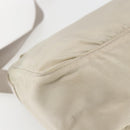 PRADA Shoulder Bag Nylon Beige Silver Auth 151497-18