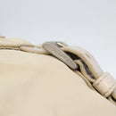 PRADA Shoulder Bag Nylon Beige Silver Auth 151497-8