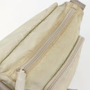 PRADA Shoulder Bag Nylon Beige Silver Auth 151497-9