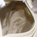 PRADA Shoulder Bag Nylon Beige Silver Auth 151497-21