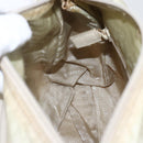 PRADA Shoulder Bag Nylon Beige Silver Auth 151497-22