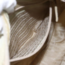 PRADA Shoulder Bag Nylon Beige Silver Auth 151497-23