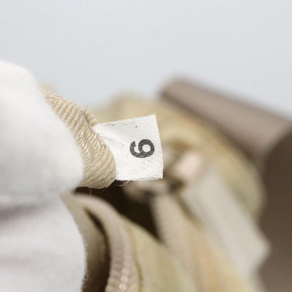 PRADA Shoulder Bag Nylon Beige Silver Auth 151497