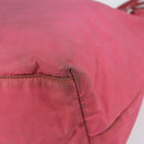 PRADA Tote Bag Nylon Pink Silver Auth 151499-9