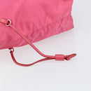 PRADA Tote Bag Nylon Pink Silver Auth 151499-14