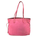 PRADA Tote Bag Nylon Pink Silver Auth 151499-3