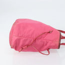 PRADA Tote Bag Nylon Pink Silver Auth 151499-3