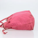 PRADA Tote Bag Nylon Pink Silver Auth 151499-4