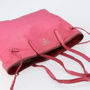 PRADA Tote Bag Nylon Pink Silver Auth 151499-6