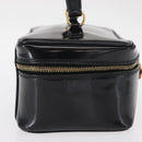GUCCI Bamboo vanity Hand Bag Patent leather Black Gold 032 1705 0150 Auth 151500-5