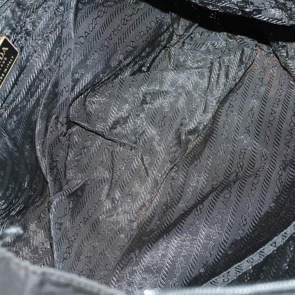 PRADA Hand Bag Nylon 2 Set Black Beige Auth 151501