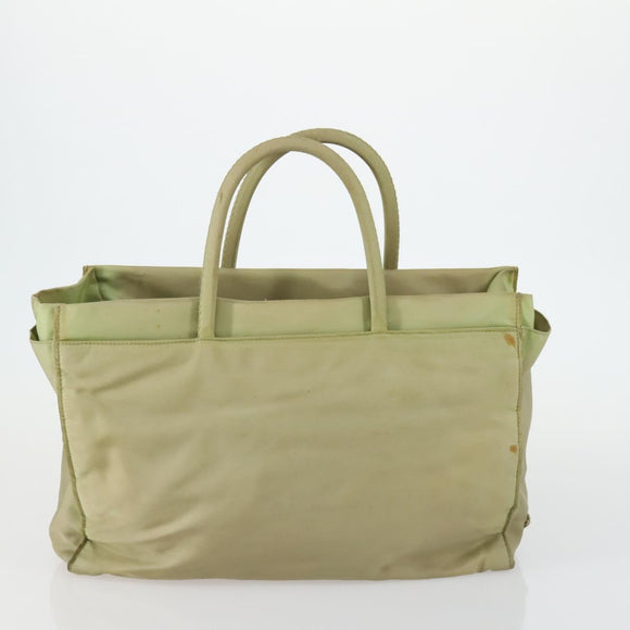 PRADA Hand Bag Nylon 2 Set Black Beige Auth 151501
