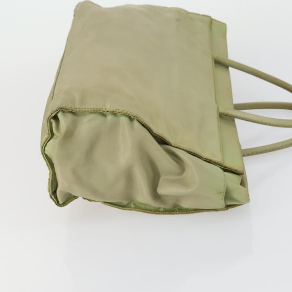 PRADA Hand Bag Nylon 2 Set Black Beige Auth 151501