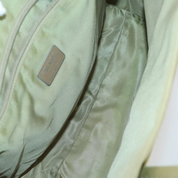 PRADA Hand Bag Nylon 2 Set Black Beige Auth 151501