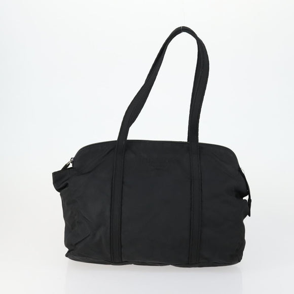 PRADA Hand Bag Nylon 2 Set Black Beige Auth 151501