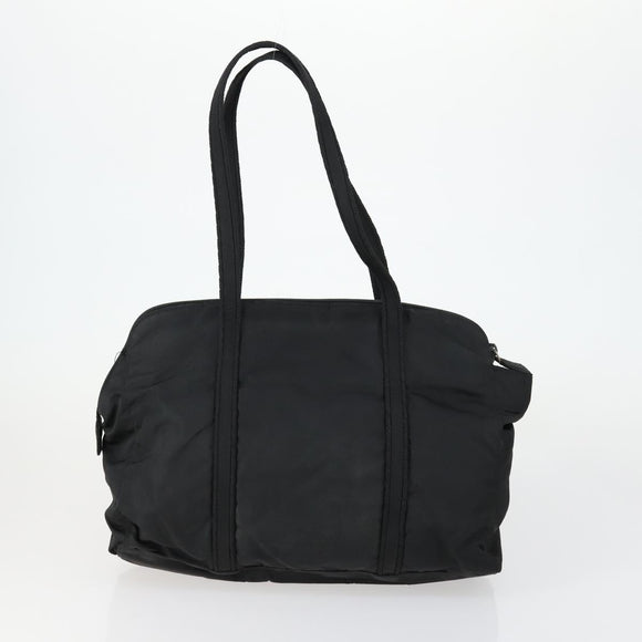 PRADA Hand Bag Nylon 2 Set Black Beige Auth 151501