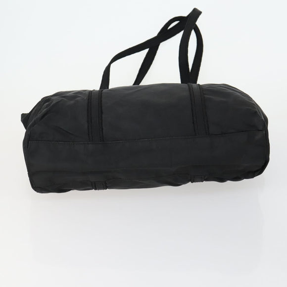 PRADA Hand Bag Nylon 2 Set Black Beige Auth 151501