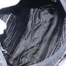 PRADA Shoulder Bag Wool Black Silver Auth 151503-11