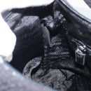 PRADA Shoulder Bag Wool Black Silver Auth 151503-20