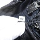 PRADA Shoulder Bag Wool Black Silver Auth 151503-12