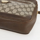 GUCCI GG Supreme Shoulder Bag PVC Beige Gold Auth 151504-10