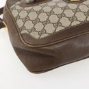 GUCCI GG Supreme Shoulder Bag PVC Beige Gold Auth 151504-11