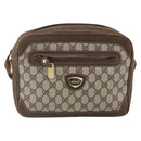 GUCCI GG Supreme Shoulder Bag PVC Beige Gold Auth 151504-2