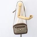 GUCCI GG Supreme Shoulder Bag PVC Beige Gold Auth 151504-23