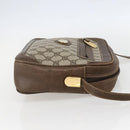 GUCCI GG Supreme Shoulder Bag PVC Beige Gold Auth 151504-5