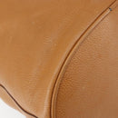 GUCCI Shoulder Bag Leather Brown Gold Auth 151505-13