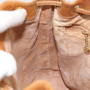 GUCCI Shoulder Bag Leather Brown Gold Auth 151505-19