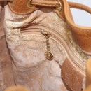 GUCCI Shoulder Bag Leather Brown Gold Auth 151505-20