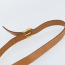 GUCCI Shoulder Bag Leather Brown Gold Auth 151505-8