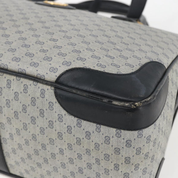 GUCCI Micro GG Supreme Hand Bag PVC Navy Gold 002 58 0033 Auth 151506