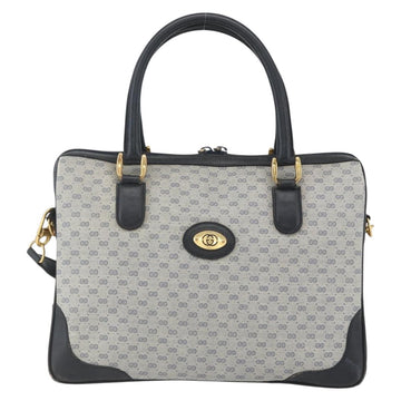GUCCI Micro GG Supreme Hand Bag PVC Navy Gold 002 58 0033 Auth 151506 - 0