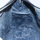 GUCCI Micro GG Supreme Hand Bag PVC Navy Gold 002 58 0033 Auth 151506-21