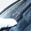 GUCCI Micro GG Supreme Hand Bag PVC Navy Gold 002 58 0033 Auth 151506-23