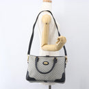 GUCCI Micro GG Supreme Hand Bag PVC Navy Gold 002 58 0033 Auth 151506-24