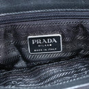 PRADA Tote Bag Nylon Black Silver Auth 151507-18