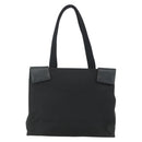 PRADA Tote Bag Nylon Black Silver Auth 151507-13