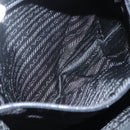 PRADA Tote Bag Nylon Black Silver Auth 151507-21