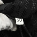 PRADA Tote Bag Nylon Black Silver Auth 151507-12