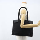 PRADA Tote Bag Nylon Black Silver Auth 151507-24